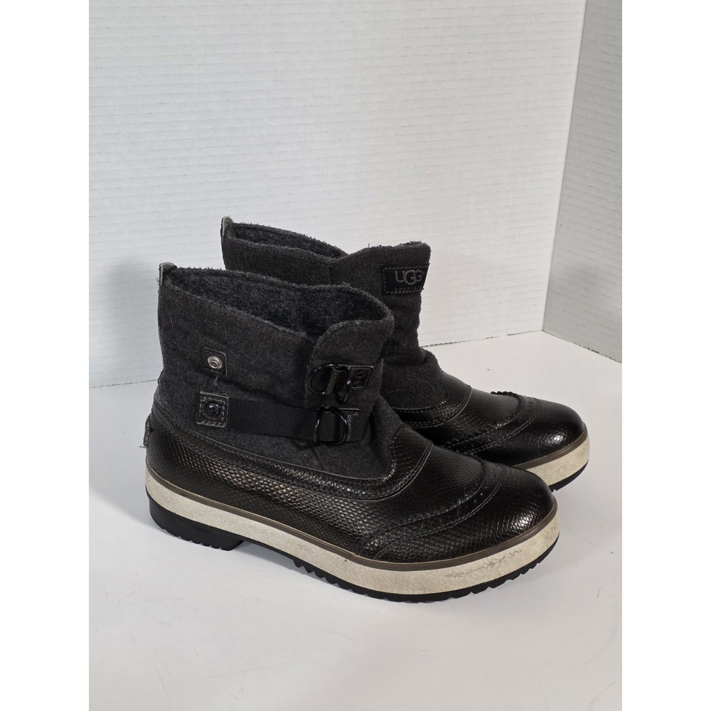 UGG Australia Marrais Winter Boots Womens 7 EUR 38 Waterproof Ankle Gray READ - Picture 1 of 14